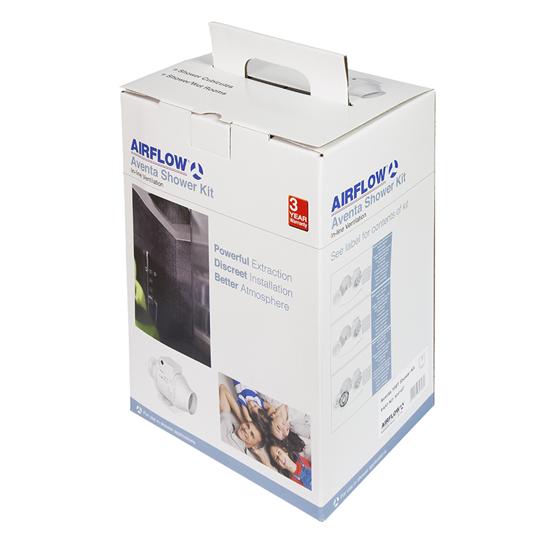 Airflow Aventa 100mm Inline Shower Timer Fan Kit