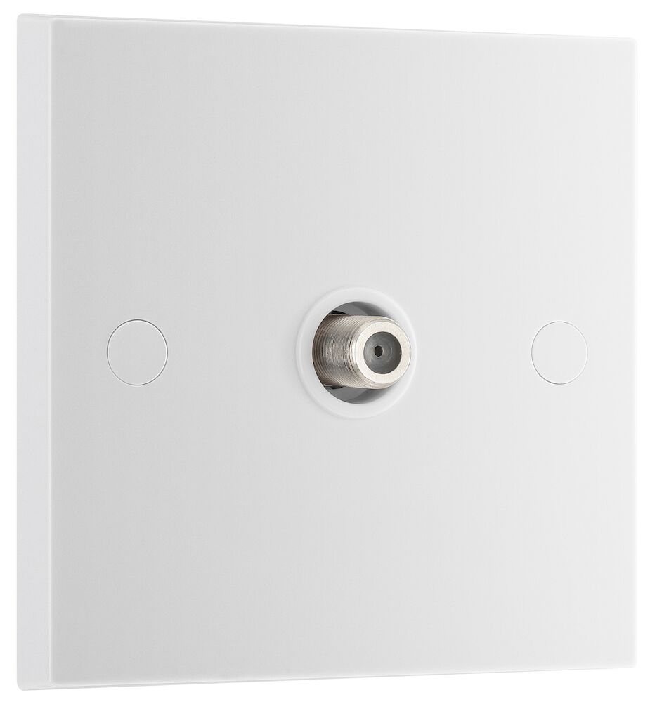 BG 1 Gang F-Type Satellite Socket White