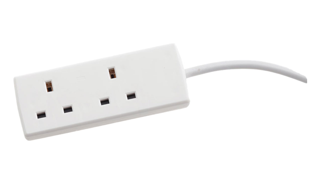 Deta Indoor 2 Gang 13A 2 Metre Extension Lead