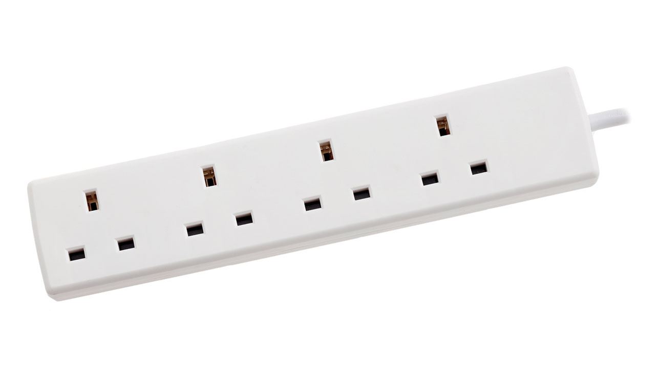 Deta Indoor 4 Gang 13A 5 Metre Extension Lead