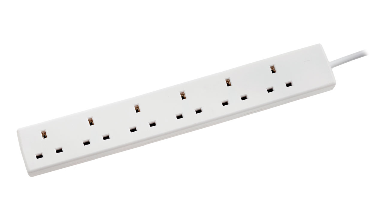 Deta Indoor 6 Gang 13A 5 Metre Extension Lead