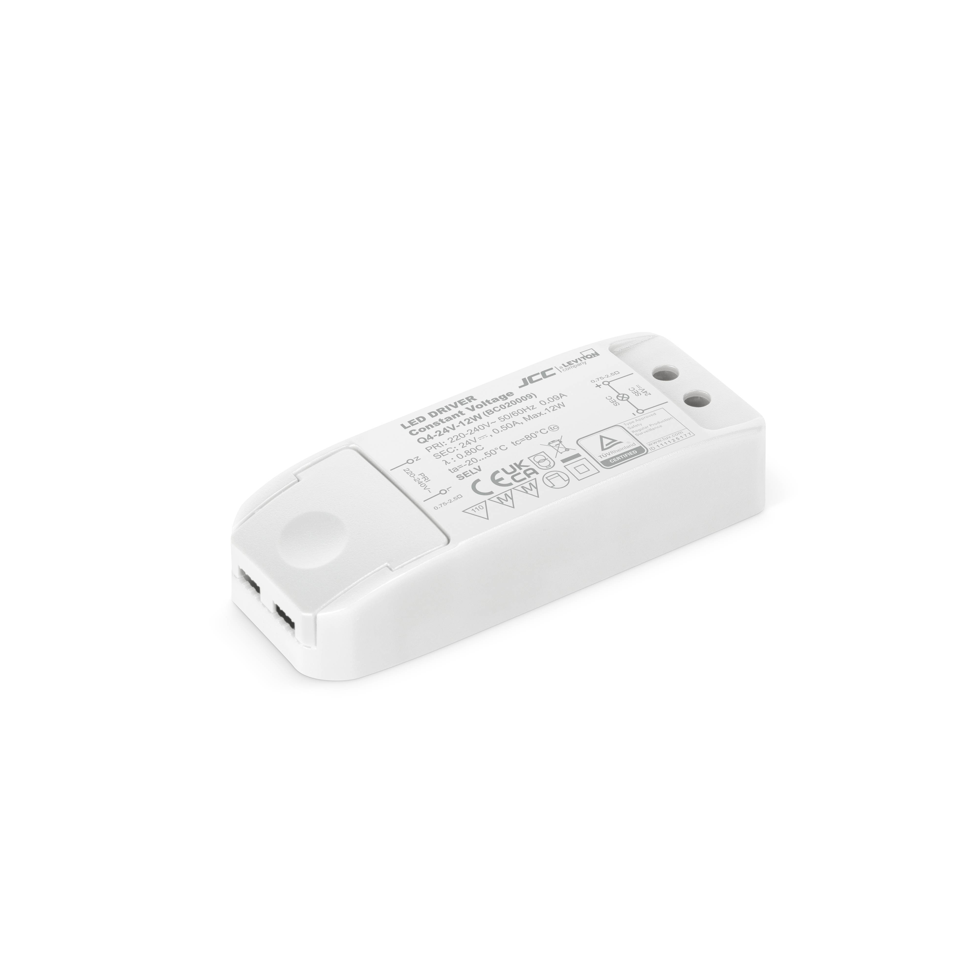 JCC 12W 24V Non Dimmable LED Driver IP20