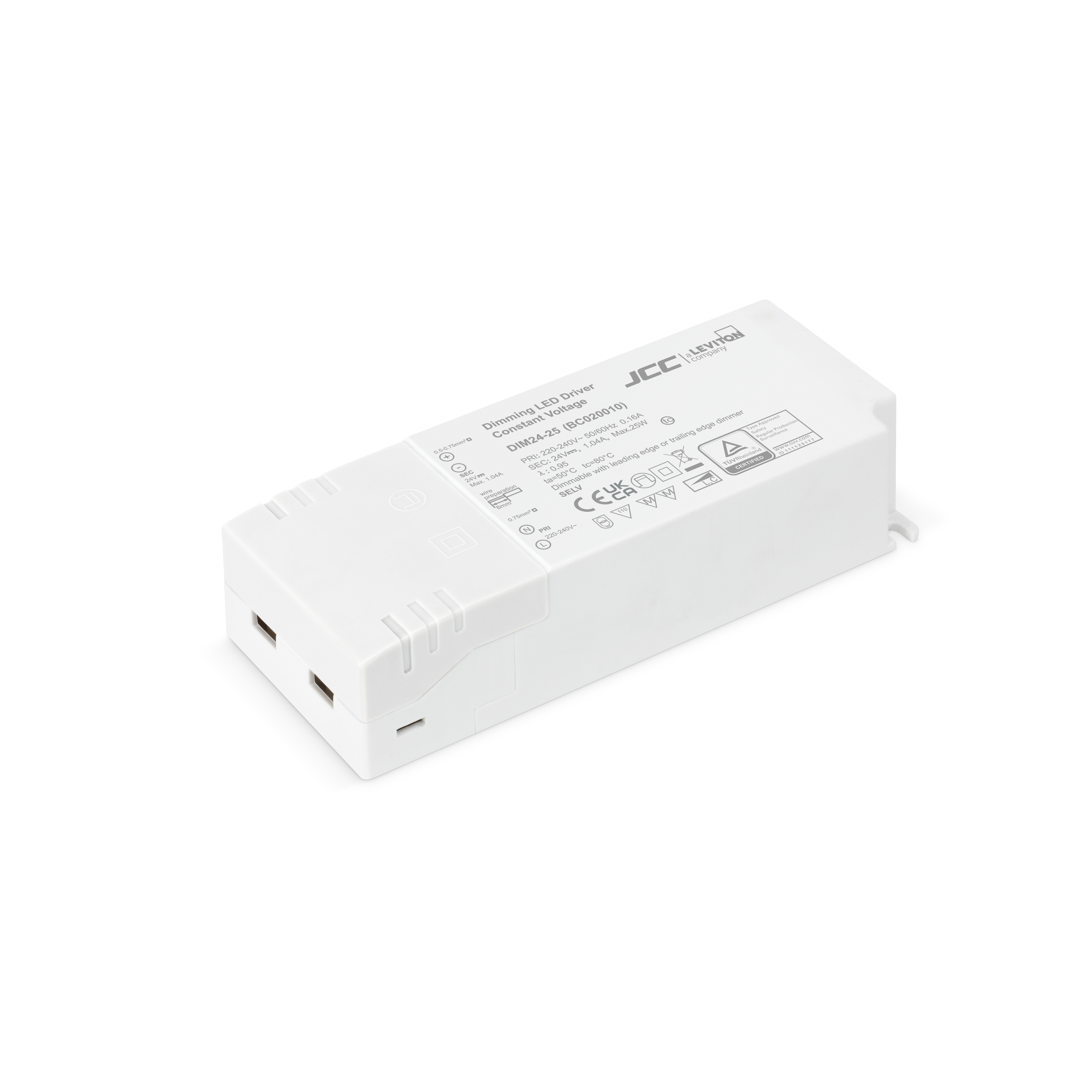 JCC 25W 24V Triac Dimmable LED Driver IP20