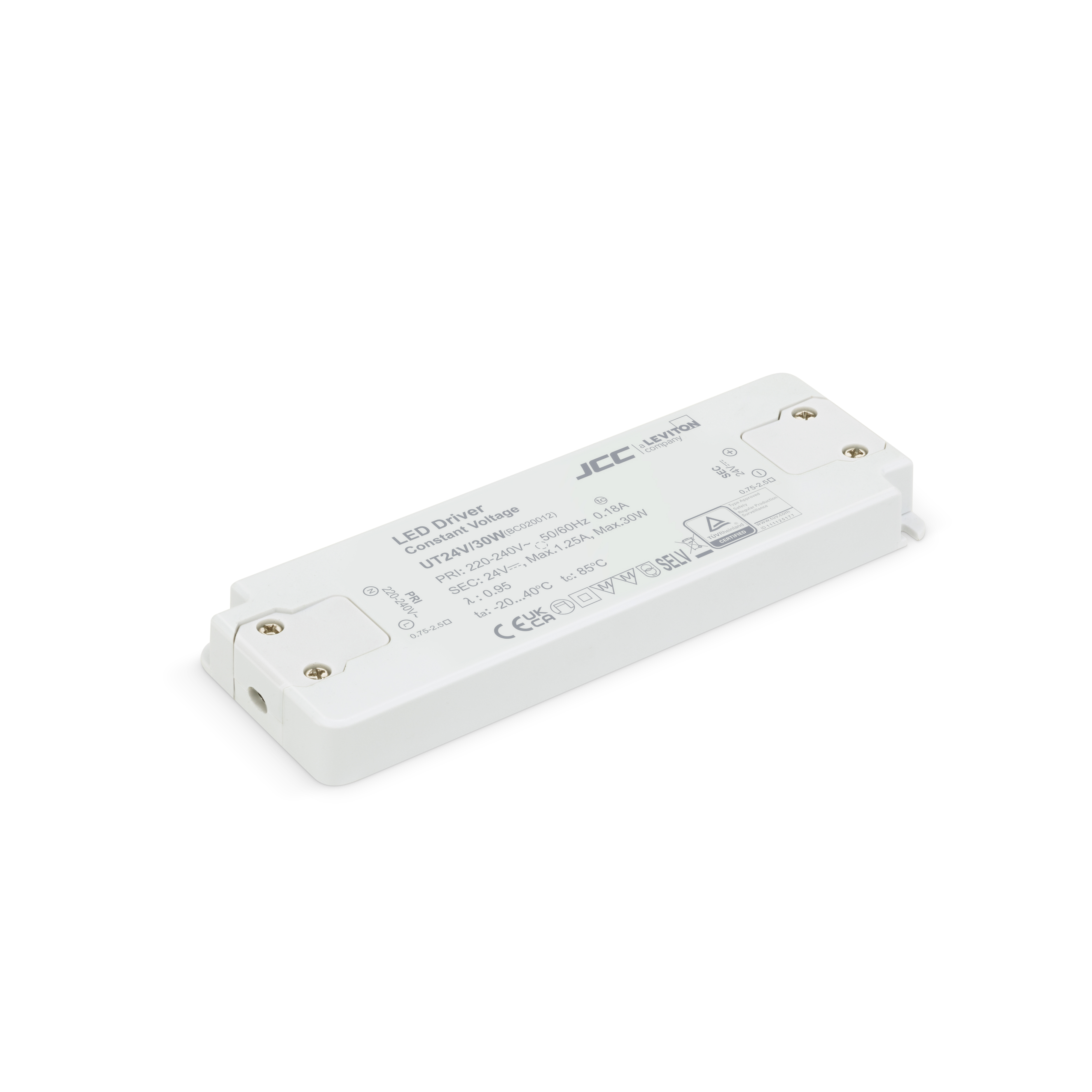 JCC 30W 24V Non Dimmable LED Driver IP20 5 Year Warranty