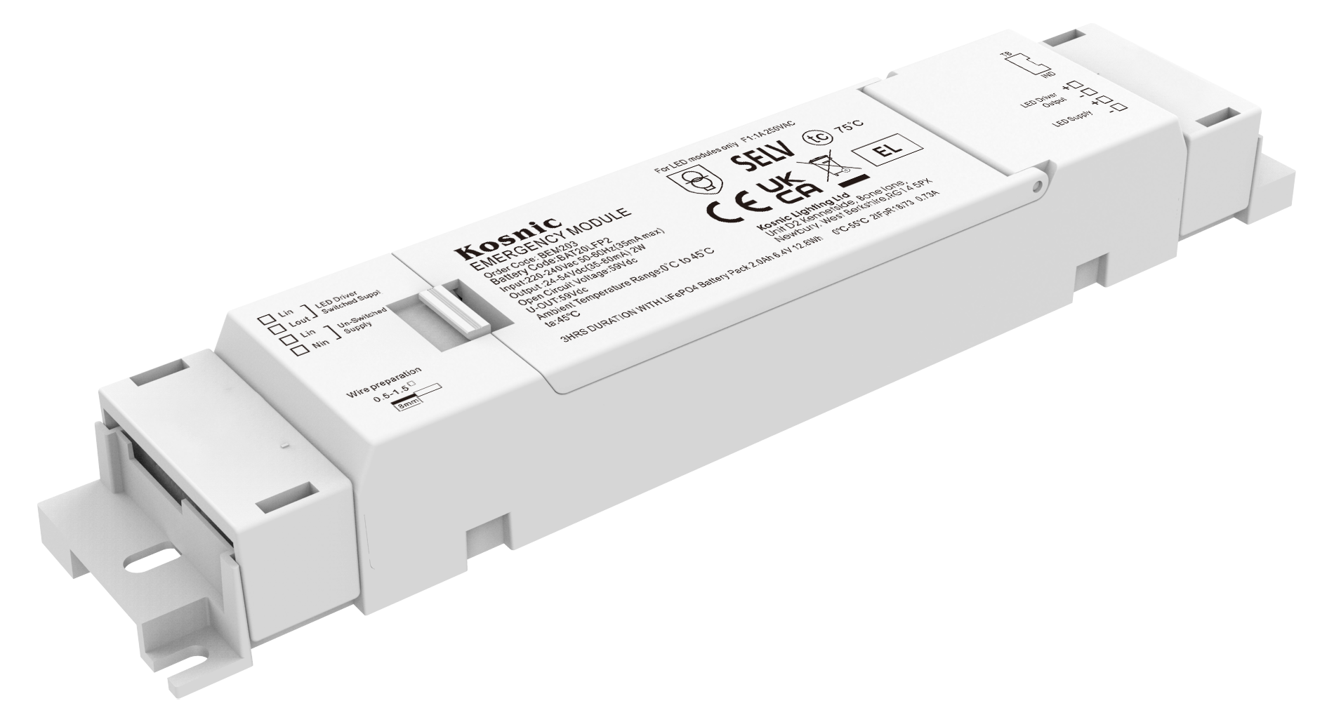 Kosnic 3w Emergency Pack for Kosnic LED Battens