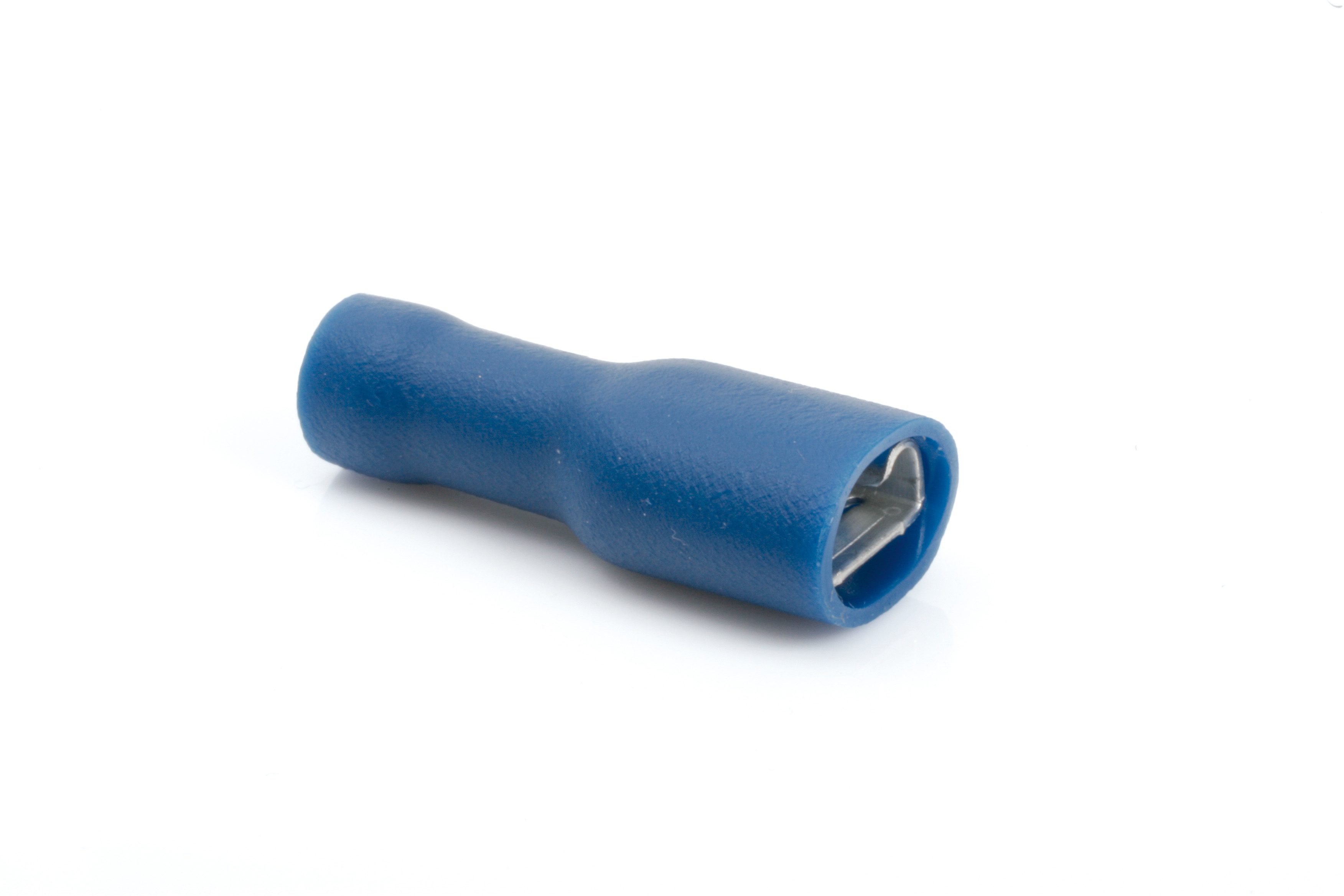 Term Tech 6.3mm Fully Insulated Female Push On Terminal Blue (Pack of 100)