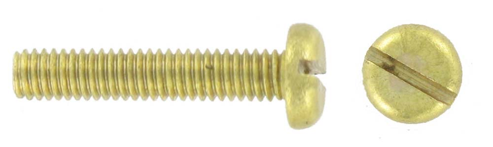 Deligo M4 x 40mm Slotted Brass Pan Head Machine Screw