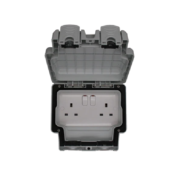 Thrion 13A 2 Gang DP Switched Outdoor Socket IP66