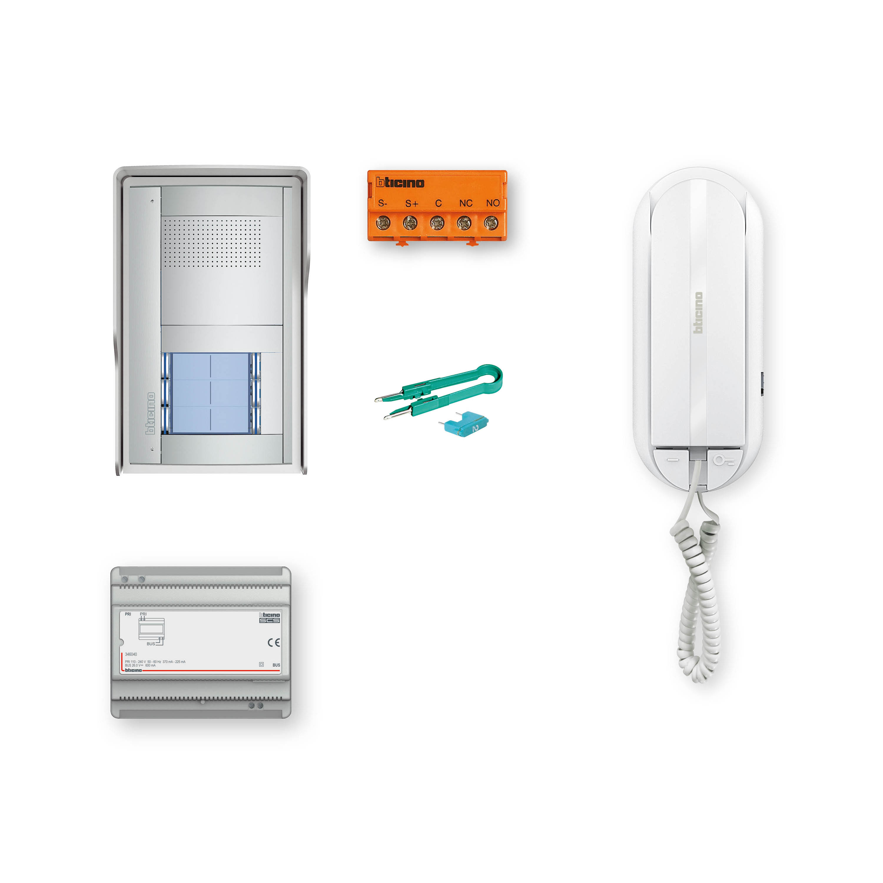 Bticino 8 Way 2 Wire Audio Door Entry Kit