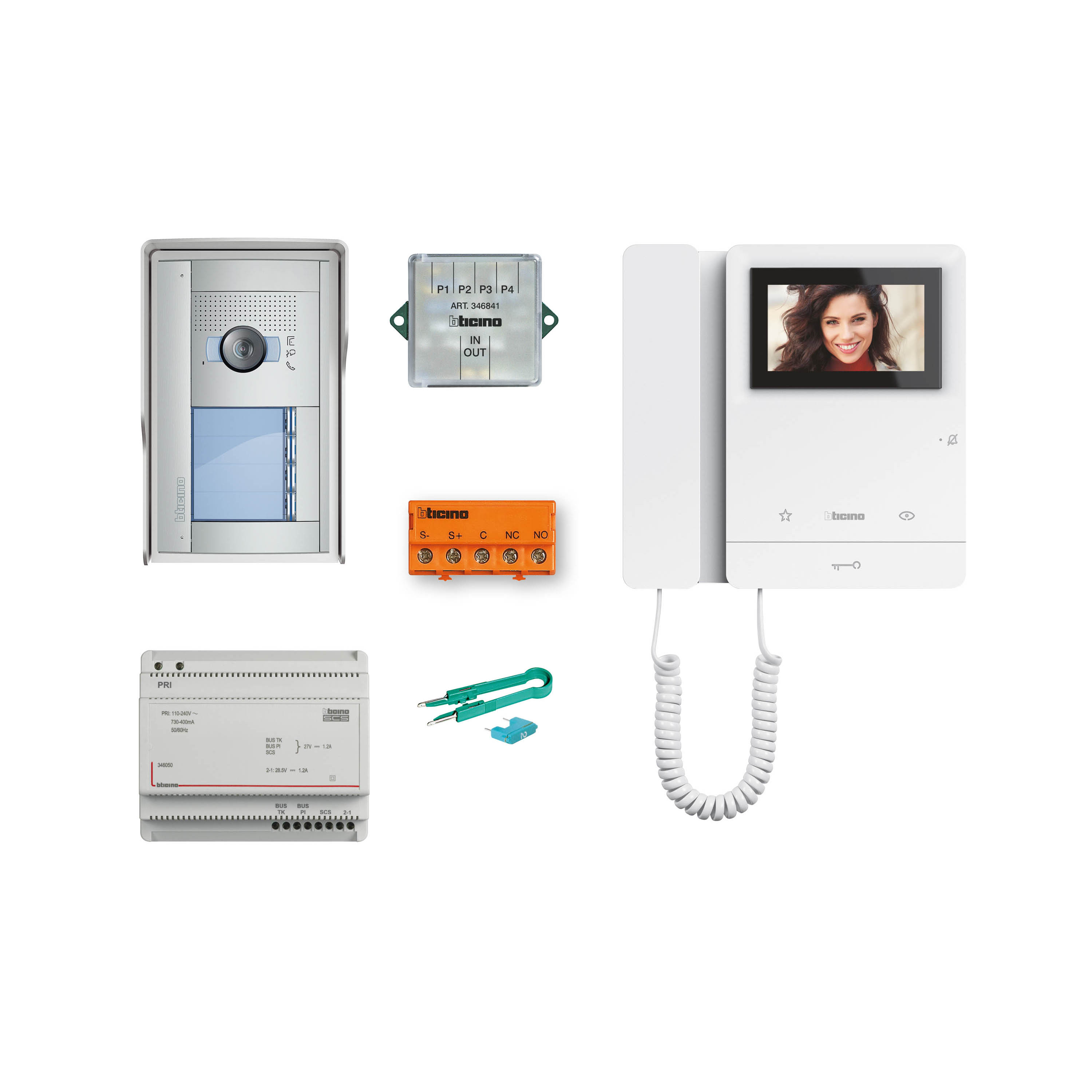 Bticino 8 Way 2 Wire Video Door Entry Kit