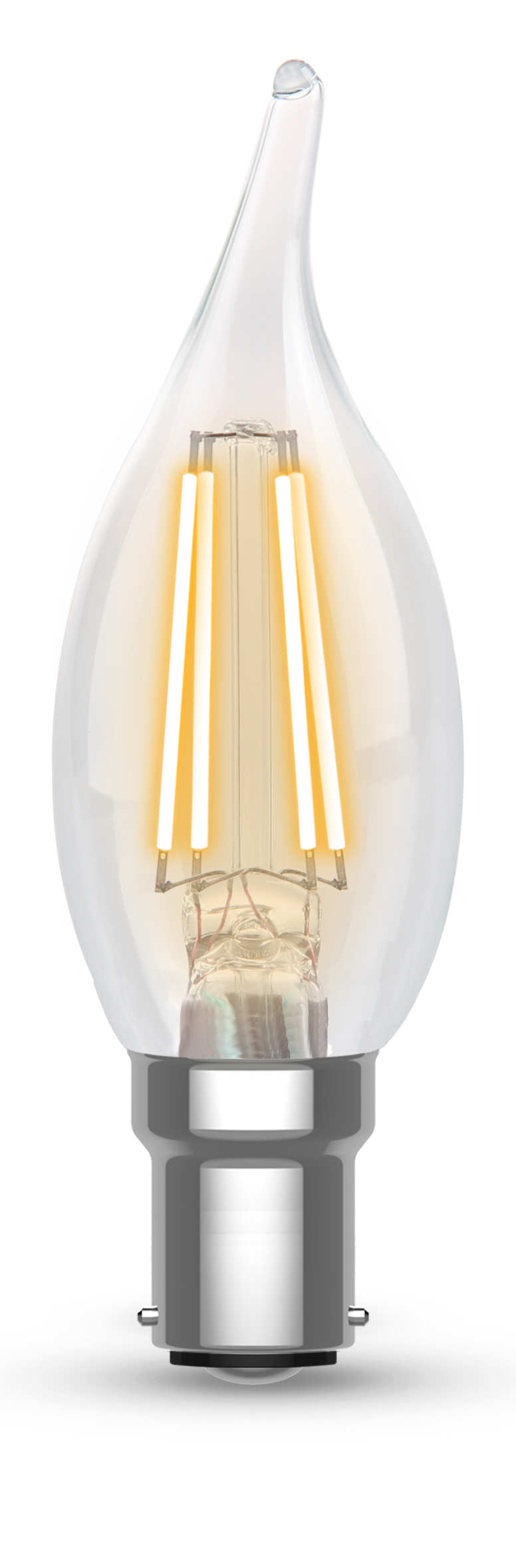 Kosnic 470lm 4.2W B15 LED Dimmable Bent-tip Clear Filament Candle Lamp 2700K