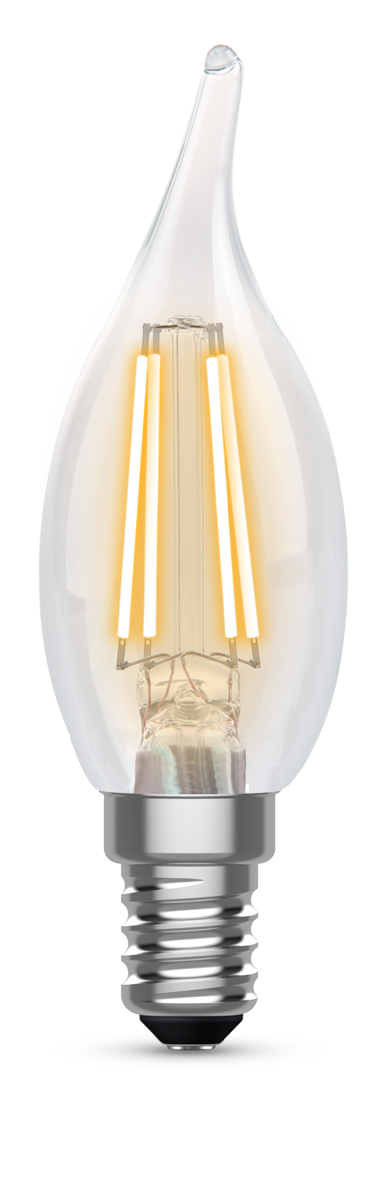Kosnic 470lm 4.2W E14 LED Dimmable Bent-tip Clear Filament Candle Lamp 2700K