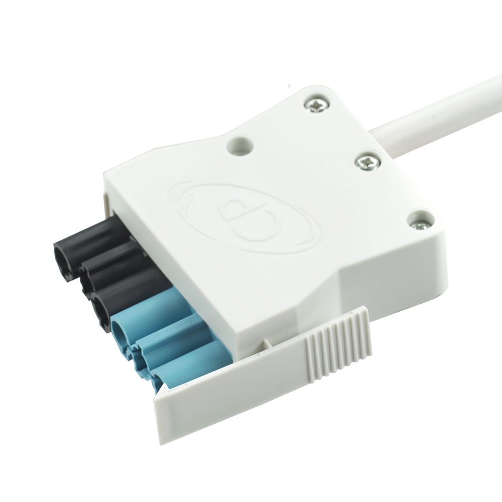 CP Electronics 6 Pole 3 Core 1mm² LSF Luminaire Lead White Plug Black/Blue Coding (3m Length)