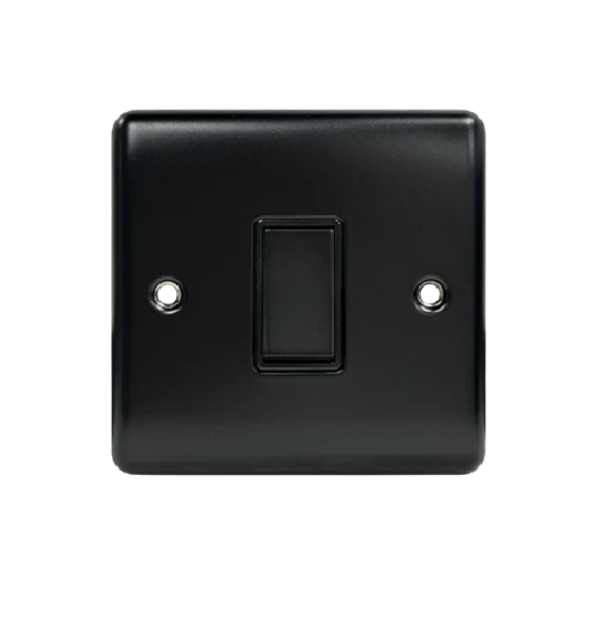 Thrion 1 Gang 2 Way Switch Matt Black 