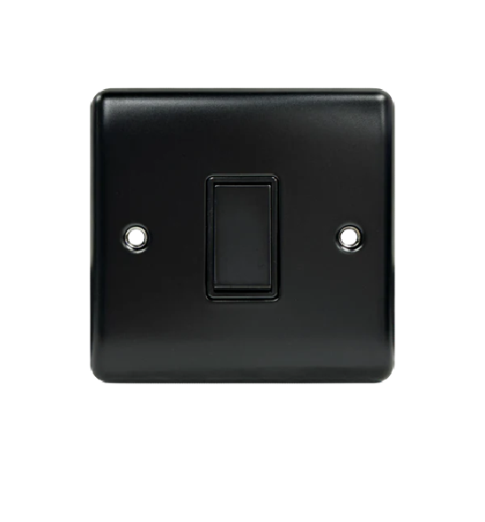 Thrion 1 Gang Intermediate Switch Matt Black 