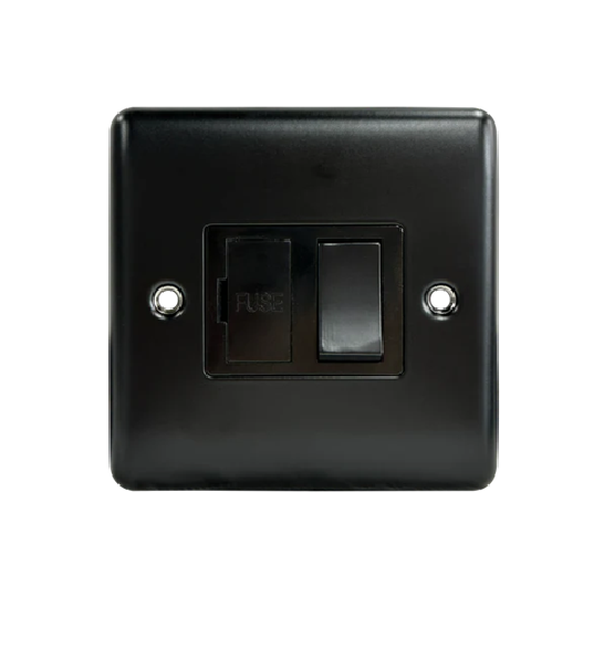 Thrion 13A Switched Fused Spur Matt Black