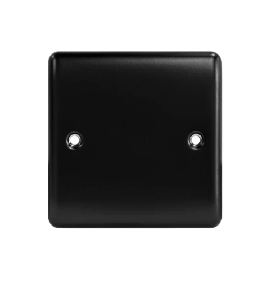 Thrion 1 Gang Blank Plate Matt Black