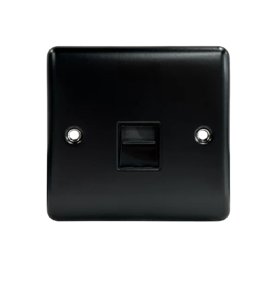 Thrion 1 Gang Master Telephone Socket Matt Black 