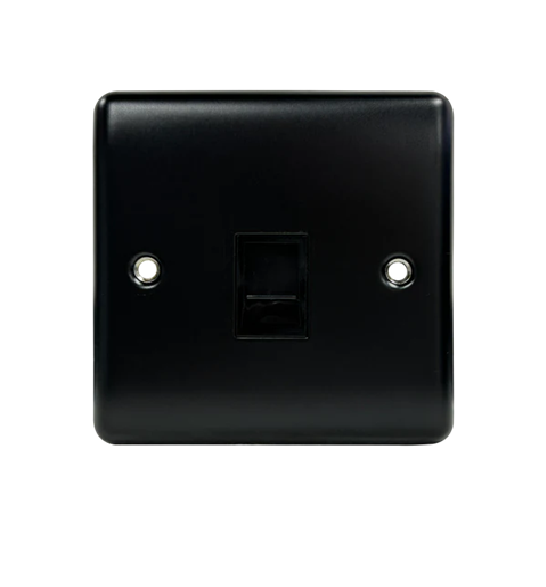 Thrion 1 Gang RJ45 Cat5e Socket Matt Black 