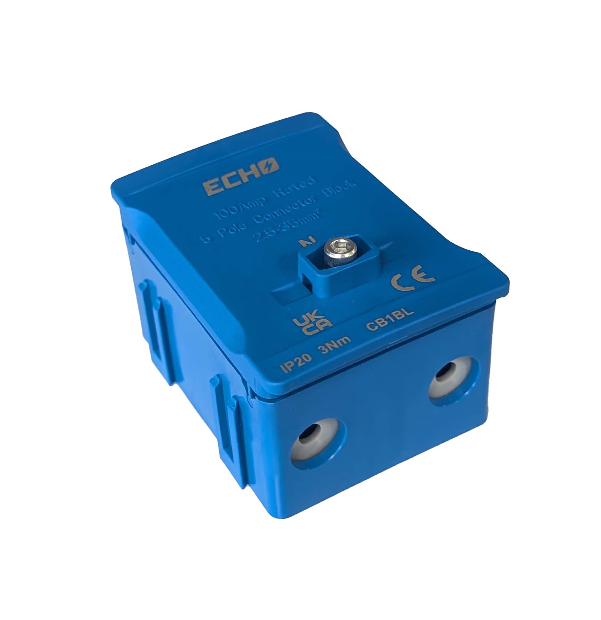 Deligo 5 Way Distribution Terminal Block Blue
