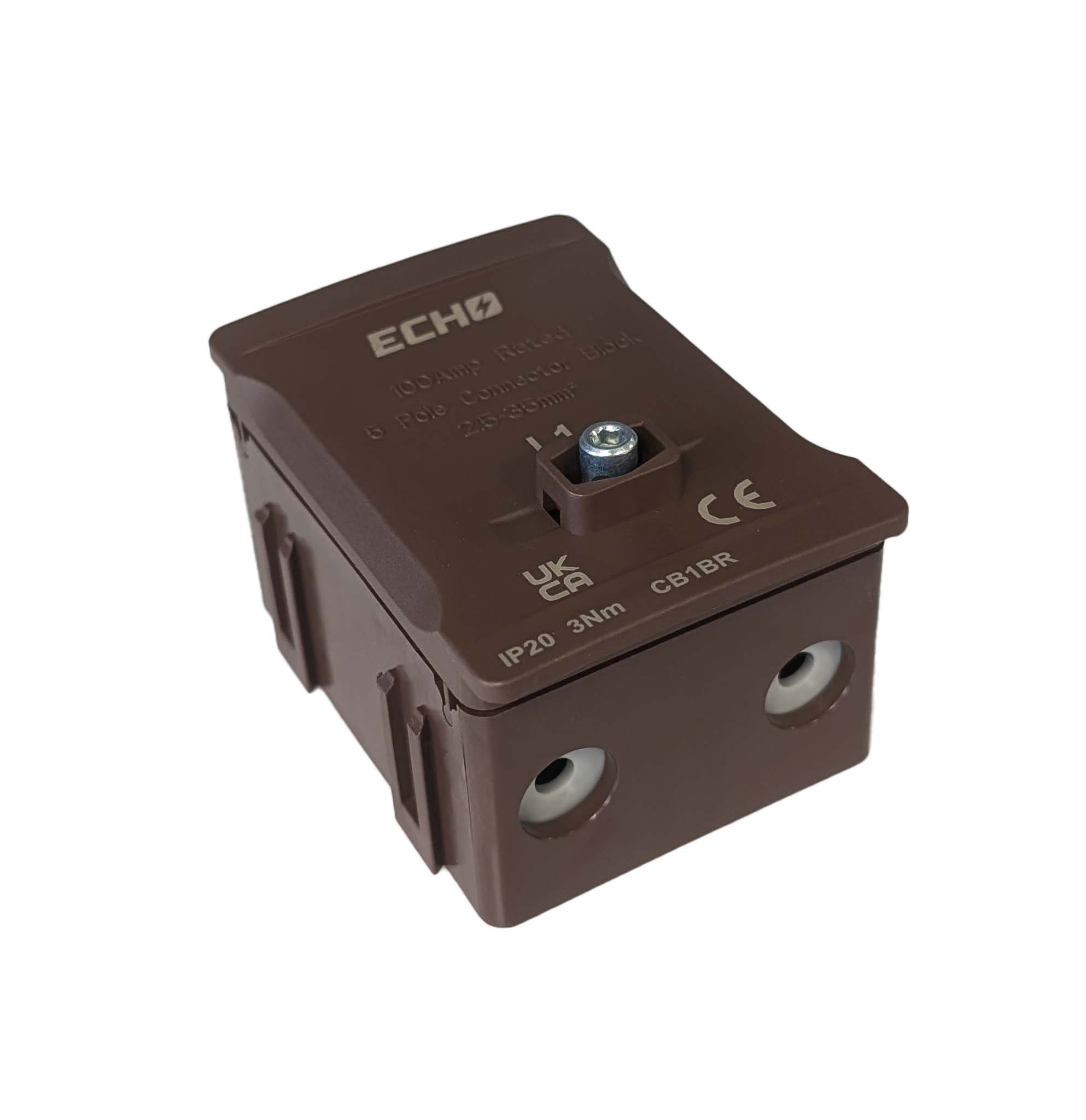 Deligo 5 Way Distribution Terminal Block Brown