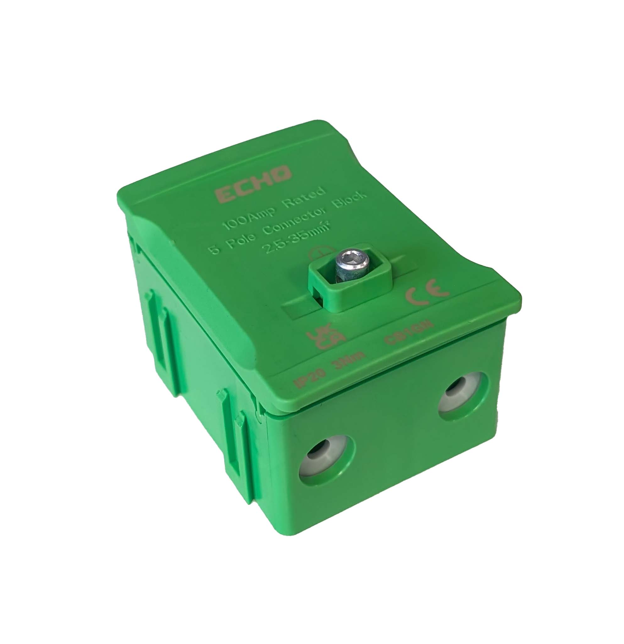 Deligo 5 Way Distribution Terminal Block Green