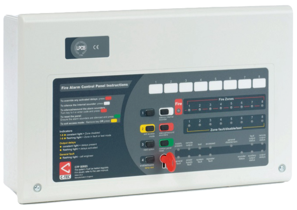 C-Tec 2 Zone Conventional Fire Panel Code Entry
