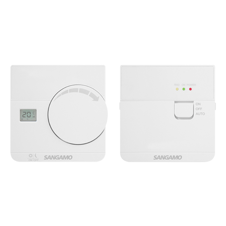 Sangamo Choice+ Wireless Electronic Thermostat With Digital Display White