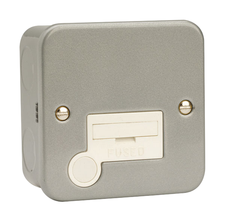 Click Essentials 3A Fused Spur C/W Flex Outlet Metal Clad