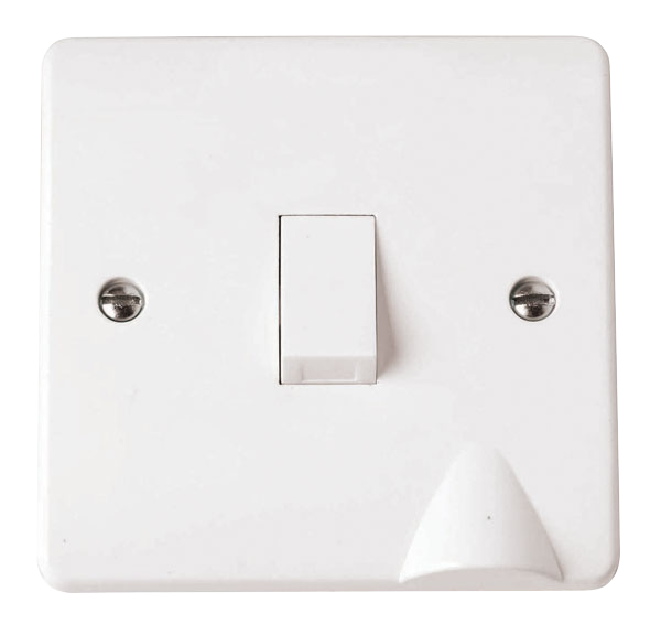 Click Mode 20A 1 Gang DP Plate Switch With Flex Outlet White