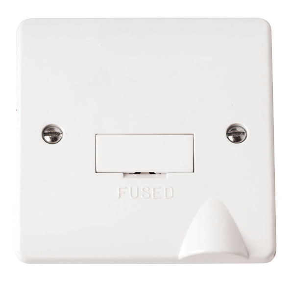 Click Mode 13A Unswitched Fused Spur with Flex Outlet White