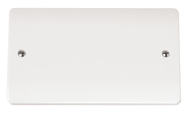Click Mode 2 Gang Blank Plate White