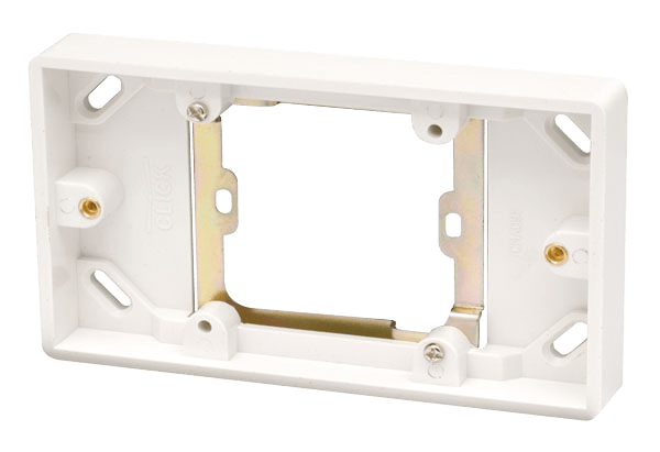 Click Mode 1 Gang to 2 Gang 16mm Deep Convertor Pattress