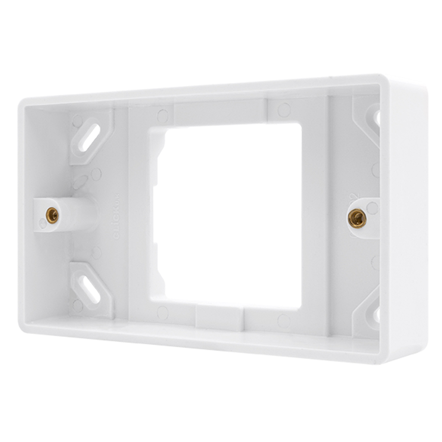 Click Mode 1 Gang to 2 Gang 25mm Deep Converter Pattress