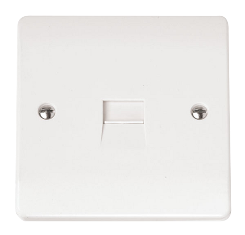 Click Mode 1 Gang Master Telephone Socket White