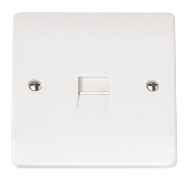 Click Mode 1 Gang Secondary Telephone Socket White