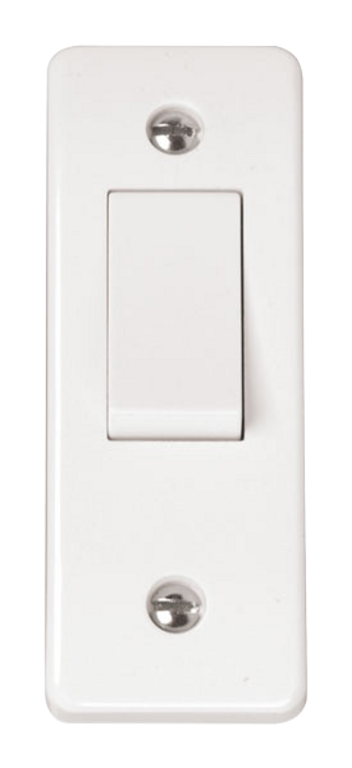 Click Mode 10A 1 Gang 2 Way Architrave Switch White