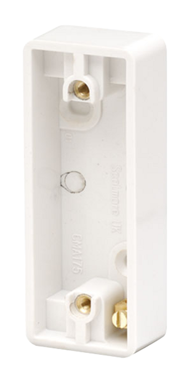 Click Mode 1 Gang 19mm Architrave Pattress Box White