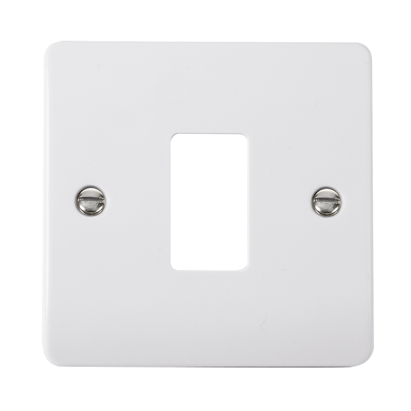 Click GridPro 1 Gang 1 Aperture Front Plate White