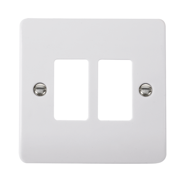 Click GridPro 1 Gang 2 Aperture Front Plate White