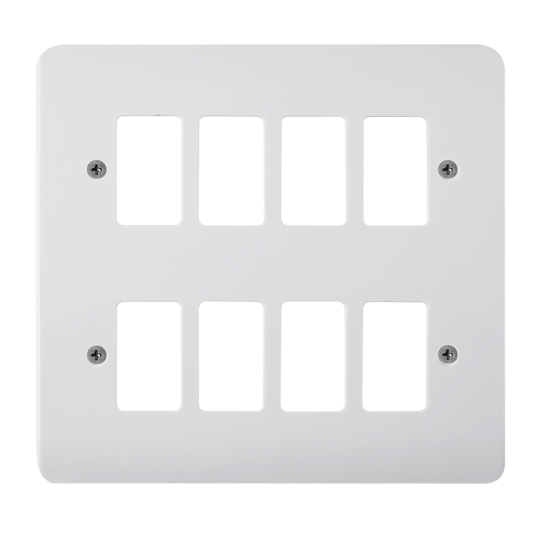 Click GridPro 8 Aperture Front Plate White