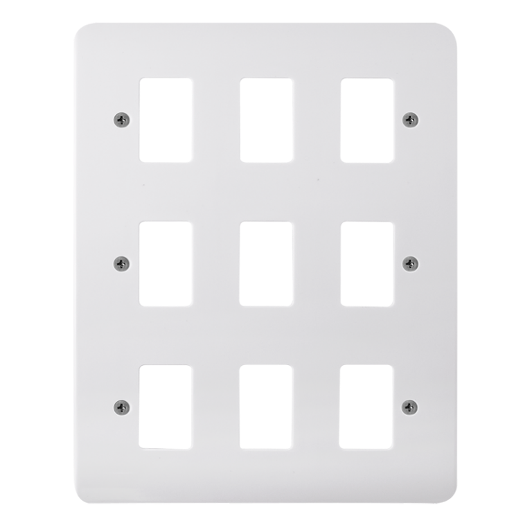 Click GridPro 9 Aperture Front Plate White