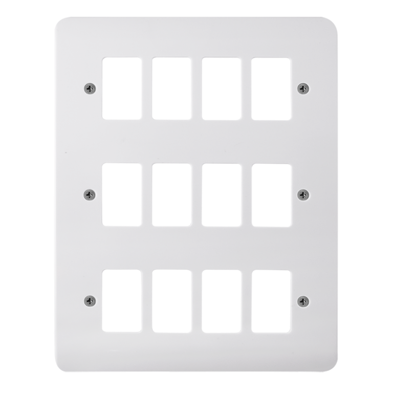 Click GridPro 12 Aperture Front Plate White