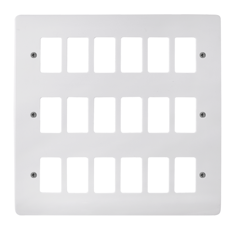 Click GridPro 18 Aperture Front Plate White