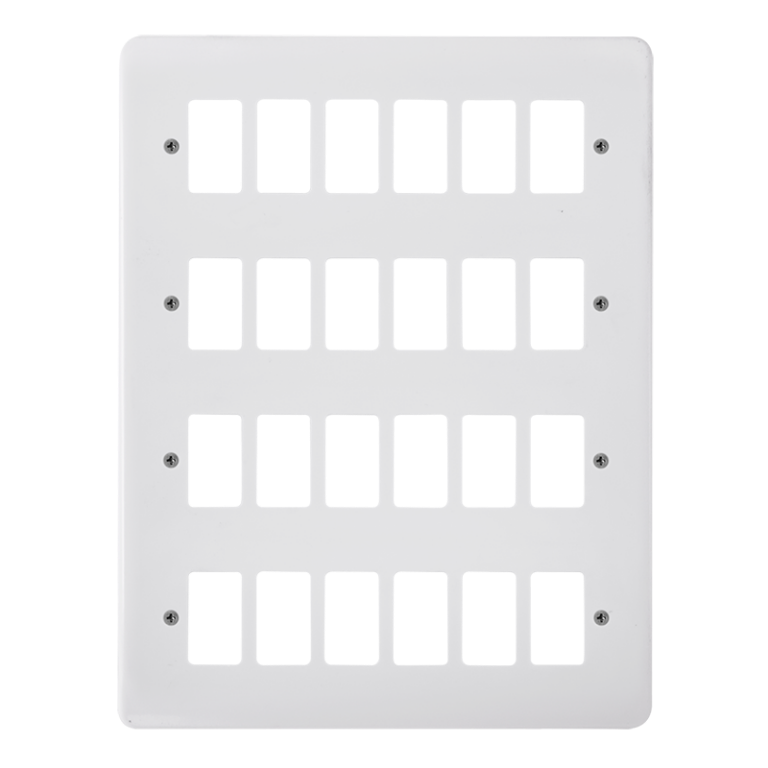 Click GridPro 24 Aperture Front Plate White
