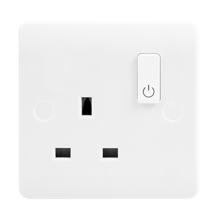 Click Smart 13A 1 Gang DP Zigbee Smart Single Switched Socket White