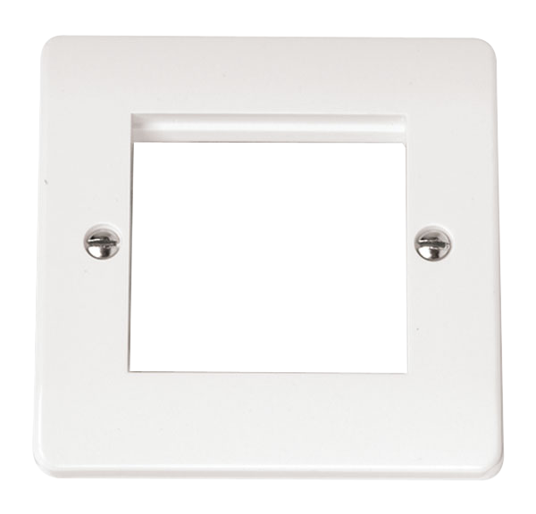 Click Mode 1 Gang 2 Aperture New Media Front Plate White