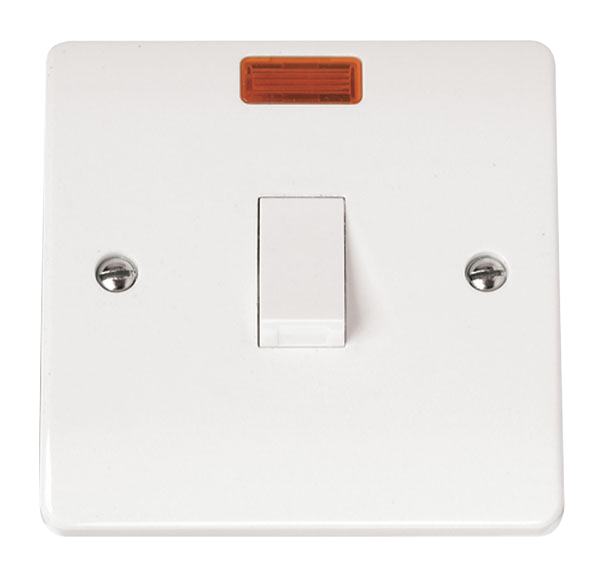 Click Mode 20A 1 Gang DP Plate Switch with Neon White
