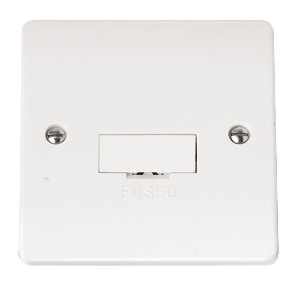 Click Mode 13A 1 Gang Unswitched Fused Spur Unit White