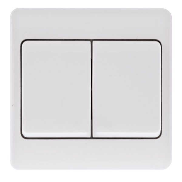 Click Mode 10AX 2 Gang 2 Way Wide Rocker Switch